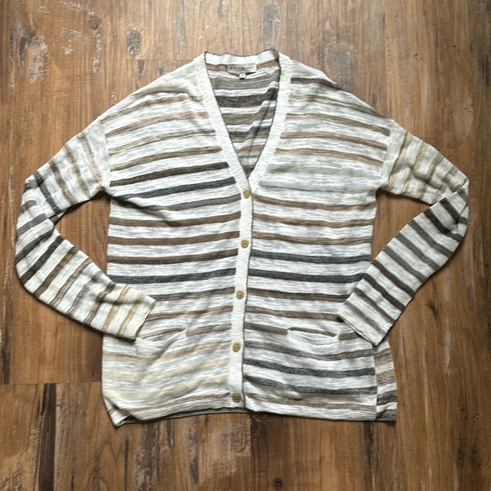White + Warren Lightweight Button Down Sweater - image 1